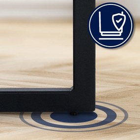 Barová stolička Hopewell B - zamat, čierny rám - krémová