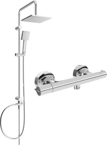 Mexen Tord, sprchový set s dažďovou sprchou a Slim termostatickou sprchovou batériou, chrómová, 77105200-00