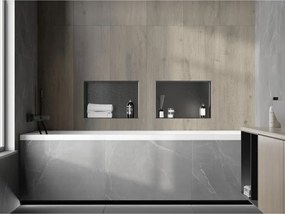 Mexen X-Wall-NR, polica na zapustenie bez príruby 45 x 30 cm, grafitová matná - 19E1453010