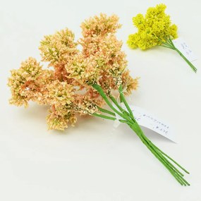 Umelá zeleň - žltá/oranžová, mix 2 - cena za 1ks