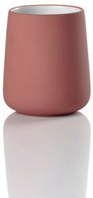 Svetločervený kameninový téglik na zubné kefky Nova – Zone