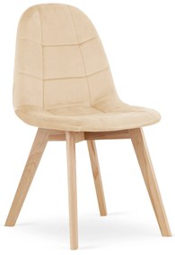 Jedálenská stolička BORA zamat - béžová