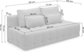 Rozkladacia pohovka Tuko s úložným priestorom – zelená pletenina Freya 210-09