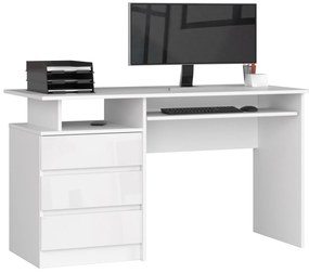 PC stolík Bronte (biela + lesk biely). Akcia -19%. Vlastná spoľahlivá doprava až k Vám domov. 1128512