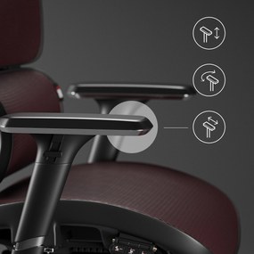 Ergonomické kreslo Diablo V-Commander: Čierno-Bordové
