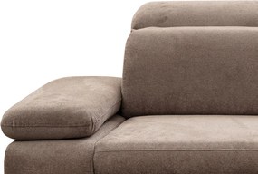 Rohová sedacia súprava Odessa, svetlo hnedá látka, pravý roh