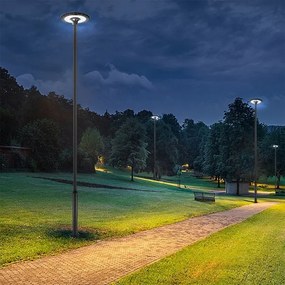 Brilagi-LED Vonkajšia pouličná lampa so stĺpom 5 m URBANSPARK LED/120W/230V čierna IP65