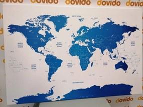Obraz podrobná mapa sveta