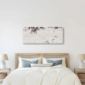 Obraz múru s kyticou (120x50 cm)