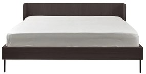 Čierna dvojlôžková posteľ v dekore duba 180x200 cm Wrap – Bonami Selection