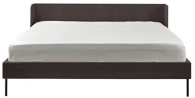Čierna dvojlôžková posteľ v dekore duba 180x200 cm Wrap – Bonami Selection