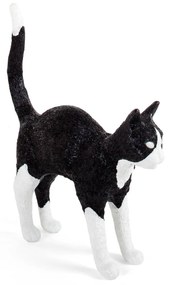 Stolová LED lampa Jobby The Cat, čierno-biela