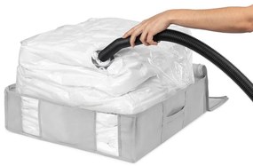 Vákuový/vystužený látkový úložný box na oblečenie 56x56x16,5 cm Granit – Compactor