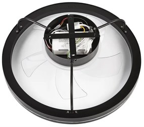 LED Stropné svietidlo s ventilátorom FARGO LED/37W/230V čierna + DO