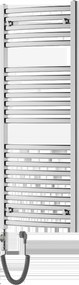 Mexen Helios, elektrické vykurovacie teleso 1200x500 mm + vykurovacia tyč 600 W, chrómová, W103-1200-500-2600-01