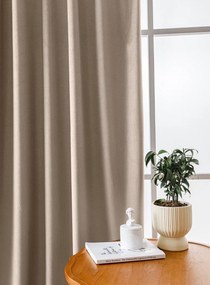 Béžový zatemňovací záves VELVET 140x270 cm Zavesenie: Riasiaca páska