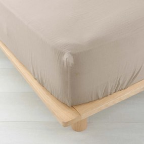 Béžová napínacia mušelínová plachta 160x200 cm Angelia – douceur d'intérieur