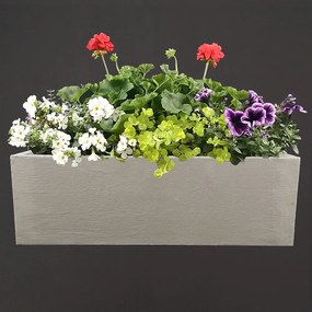 AMADEA Betónový kvetináč odľahčený - hladký, 53x22,5x17,5 cm, český výrobok