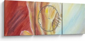 Obraz odpočívajúce ženy, olejomaľba (s hodinami) (90x30 cm)