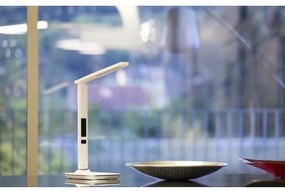 Immax 08934L - LED Stolná lampa s displejom KINGFISHER LED/9W/230V biela