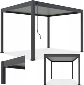 Záhradná terasová pergola ovládaná automaticky Led Elegance 3x4 m