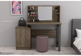 Toaletný stolík Jenna (orech + antracit). Vlastná spoľahlivá doprava až k Vám domov. 1107861