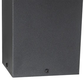 Vonkajšia stojaca lampa čierna 40 cm s nastaviteľným svetlom a senzorom na solárne - Charlotte