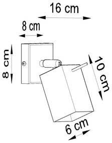 Sollux SL.0455 - Nástenné bodové svietidlo MERIDA 1xGU10/40W/230V šedá