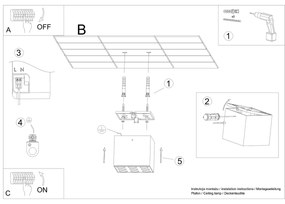 Sollux Lighting Stropné svietidlo OZZY čierne LED