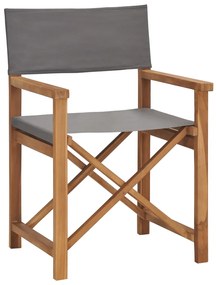Režisérska stolička, tíkový masív, sivá
