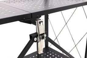 Kuchynský regál na kolieskach Ricos 2 (čierna). Akcia -16%. Vlastná spoľahlivá doprava až k Vám domov. 1133075