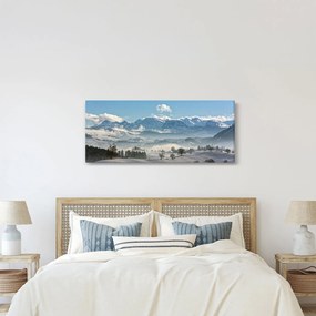 Obraz zasnežených hôr (120x50 cm)