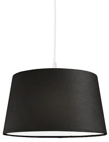 Moderné závesné svietidlo biele s čiernym tienidlom 45 cm - Pendant