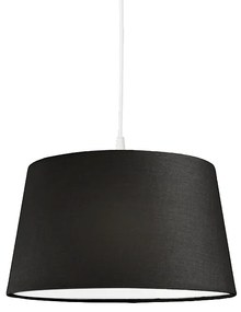 Moderná závesná lampa biela s čiernym tienidlom 45 cm - Pendel