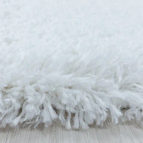 Koberec Fluffy Super Soft biely kruh