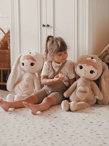 Bábika králik hnedý XL 70 cm s menom Emmka