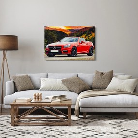 Obraz - červený Mercedes (90x60 cm)