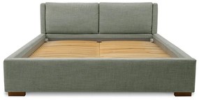 Sivá čalúnená dvojlôžková posteľ s roštom 140x200 cm Dreamer – Scandic