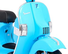 RAMIZ Elektrická motorka Vespa  modrá - 2x12V/ 25W - 12V7Ah - 2023