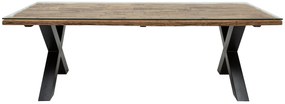 Jedálenský stôl Barracuda X 220cm natural so sklom