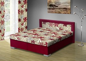 Nabytekmorava Čalúnená posteľ s úložným priestorom Vanessa 170x200 čalúnenie: bordo/MEGA 17 bordo, Typ roštov: polohovacie