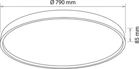 Brilagi -LED Stmievateľné svietidlo ALSON LED/72W/230V 3000-6500K dub pr. 78 cm+diaľkový ovládač