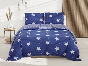 Bavlnené obliečky WHITE STARS modré