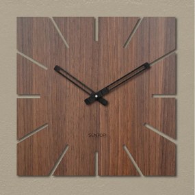 Štvorcové hodiny na stenu  Javor, Dub, Orech, Buk | SENTOP HDFK032