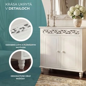 Komoda JERSEY, 76 x 65 x 35 cm, biela Casaria