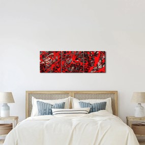 Obraz - Expresívne abstrakcie (s hodinami) (90x30 cm)