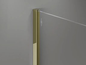 Mexen, Mexen Kioto-X sprchová stena 50 x 200 cm, grafit 10 mm, zlatá - 800-050-101-50-40-X