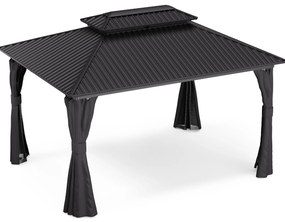 Blumfeldt ShadeFortress, altánok, 4 x 3 m, pozinkovaná oceľová strecha, chráni pred slnkom, dažďom a vetrom