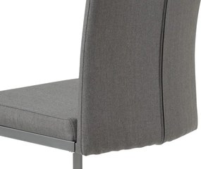 Jedálenská stolička Amber, šedá látka / ekokoža