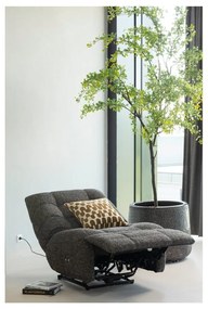 Antracitové polohovacie relaxačné kreslo Hein – WOOOD